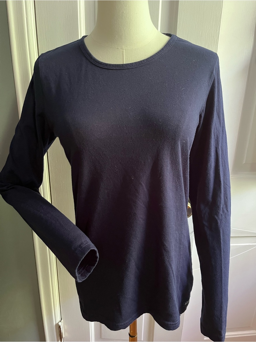 Adar L Navy Long Sleeve Crew Tee